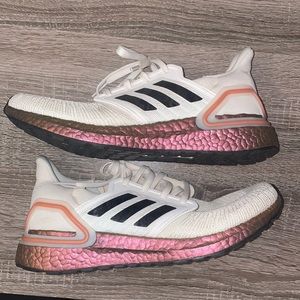 Adidas Ultra boost 20 in rose gold/ cream white color size 9.5(B) womens